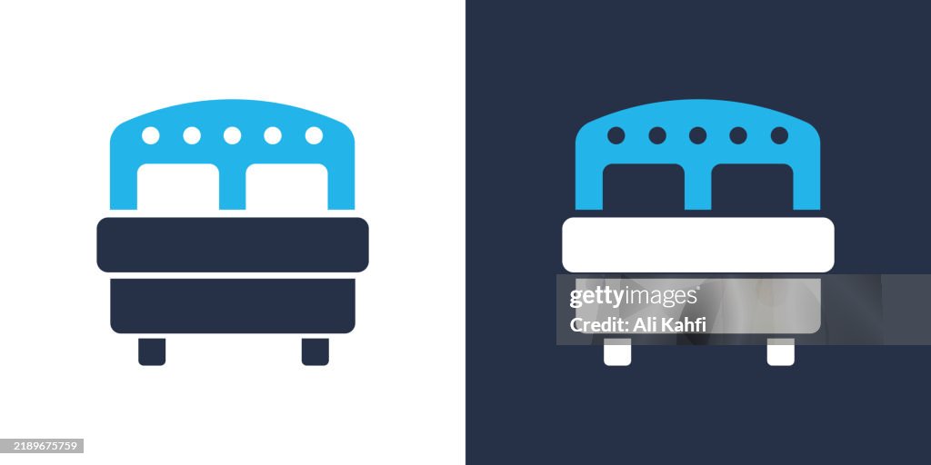 Bed icon. Solid icon vector illustration. For website design, logo, app, template, ui, etc.