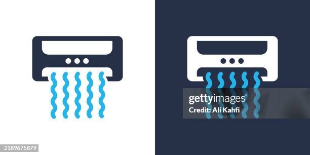 air conditioner icon. solid icon vector illustration. for website design, logo, app, template, ui, etc. - mechanical ventilation stock illustrations