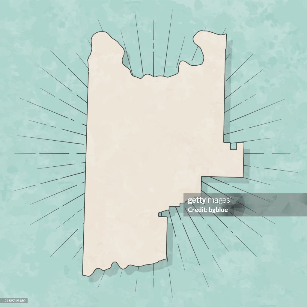 Sebastian County, Arkansas. Map in retro vintage style - Old textured paper