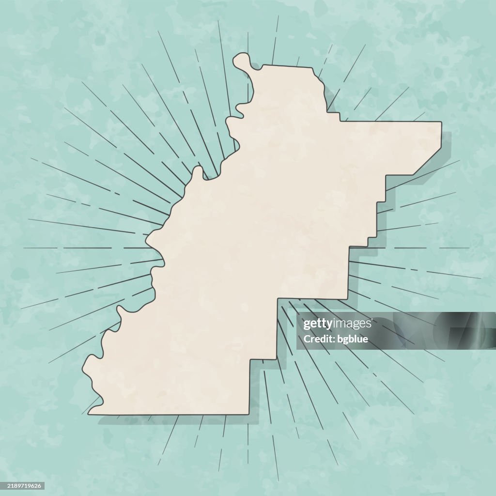 Talladega County, Alabama. Map in retro vintage style - Old textured paper
