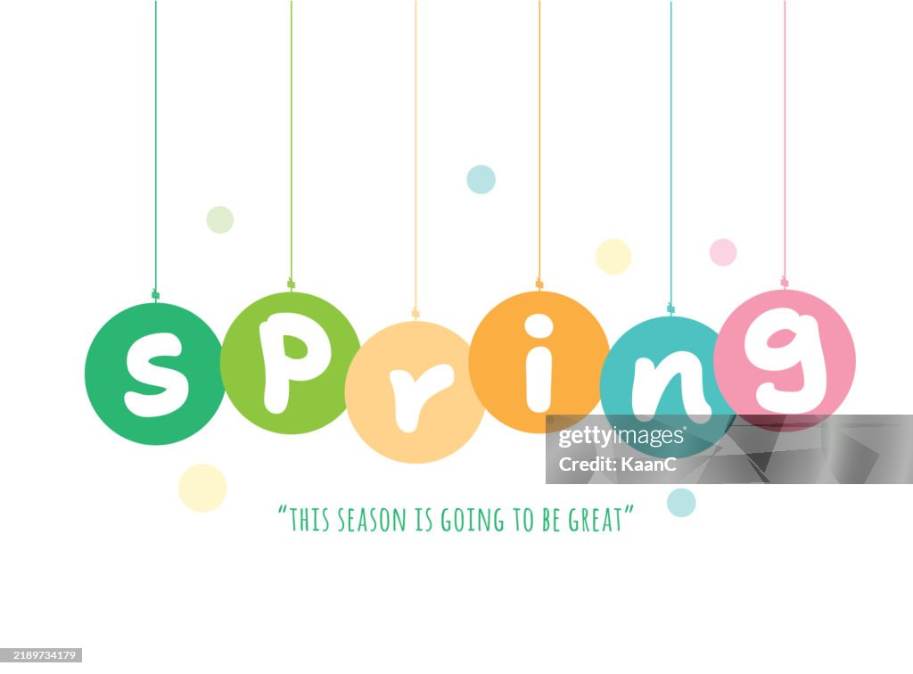 March Into Spring Lettering Spring Lettering Stock Illustration High-Res Vector Graphic - Getty Images