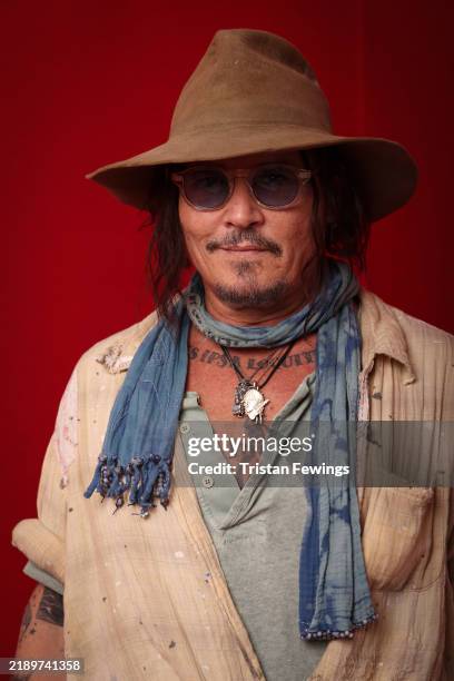 Johnny Depp poses in the portrait studio during the Red Sea International Film Festival 2024 on December 12, 2024 in Jeddah, Saudi Arabia.