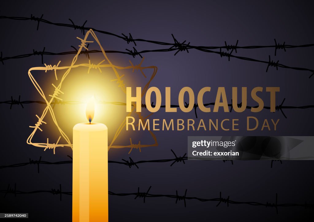 Holocaust David Star Barbed Wire Igniting
