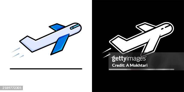 airplane icon. - vertical takeoff and landing stock illustrations