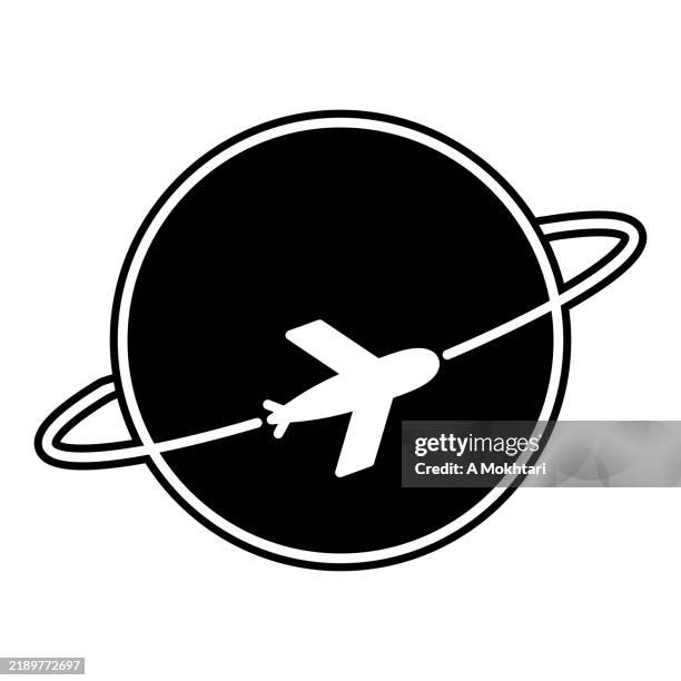 airplane travel icon. - airplane icon transparent stock illustrations