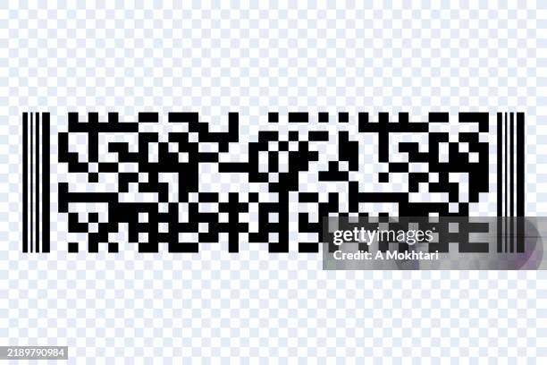 ilustrações de stock, clip art, desenhos animados e ícones de barcode and qr code icon. - código de barras