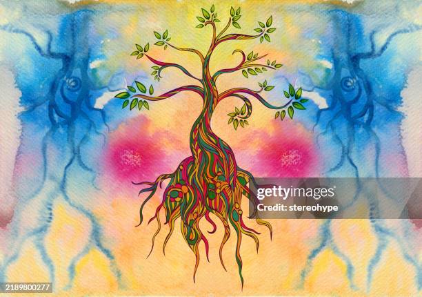 tree psyche - rainforest canopy stock illustrations