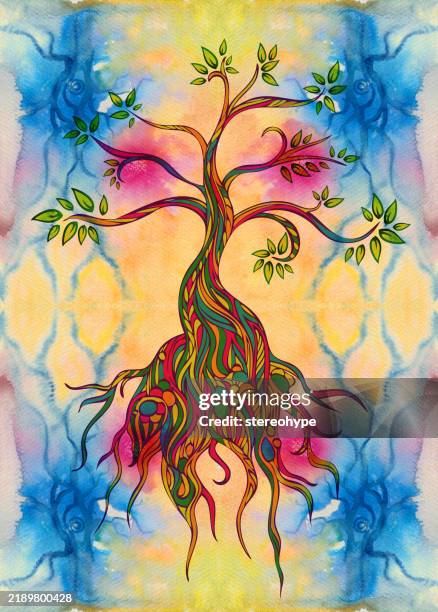 magic bonsai tree - rainforest clearing stock illustrations