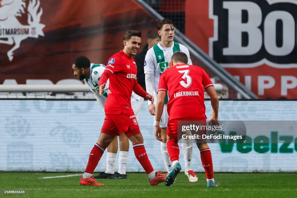 Van Rooij Bart van Rooij of FC Twente celebrates after scoring his sides first ...