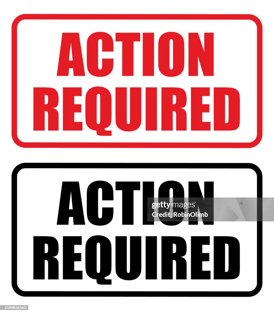Required For Action Action Required Stamp High-Res Vector Graphic - Getty Images