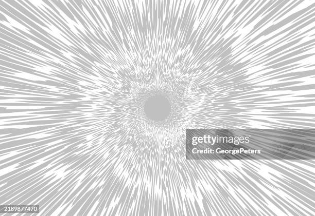 vector sunburst with rays of light stock - hyperspace stock illustrations