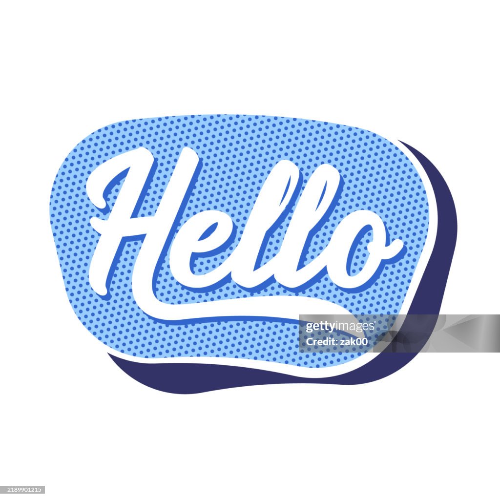 Hello Hand Drawn Lettering Modern Calligraphy Vector High-Res Vector ...