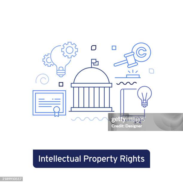 Vector Land Rights Intellectual Property Rights Concept Vector Illustration Editable ...
