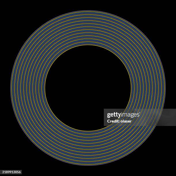 Multiple Concentric Circles Strong Colors Made By Bezier Curves For ...