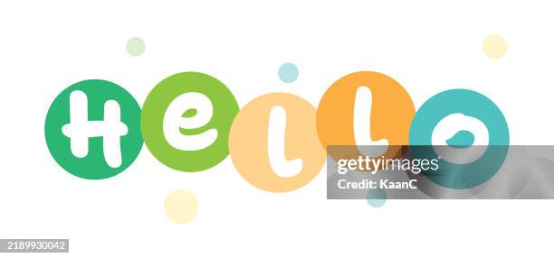 hello vector lettering design. modern calligraphy. vector stock illustration - hanging rope stock illustrations