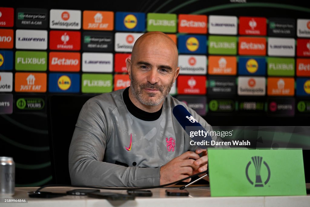 Chelsea FC Training Session And Press Conference - UEFA Conference League 2024/25 League Phase MD6