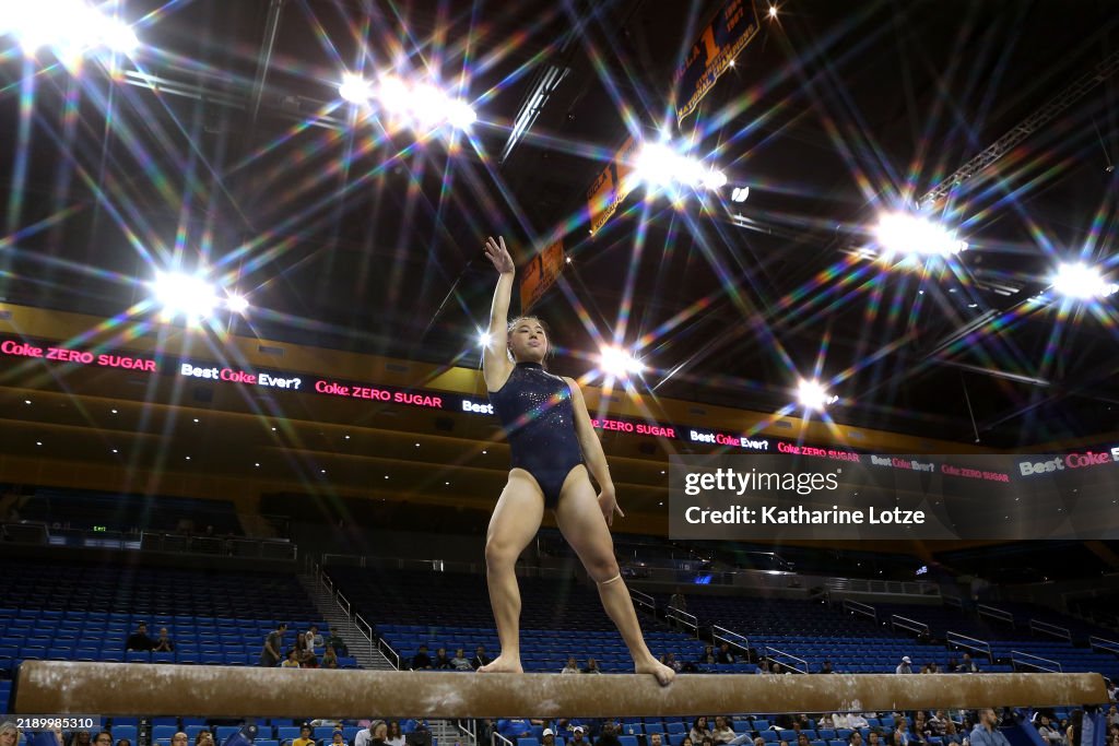 Emily Raber Ucla Emily Lee of the UCLA Bruins competes on balance beam during UCLA ...