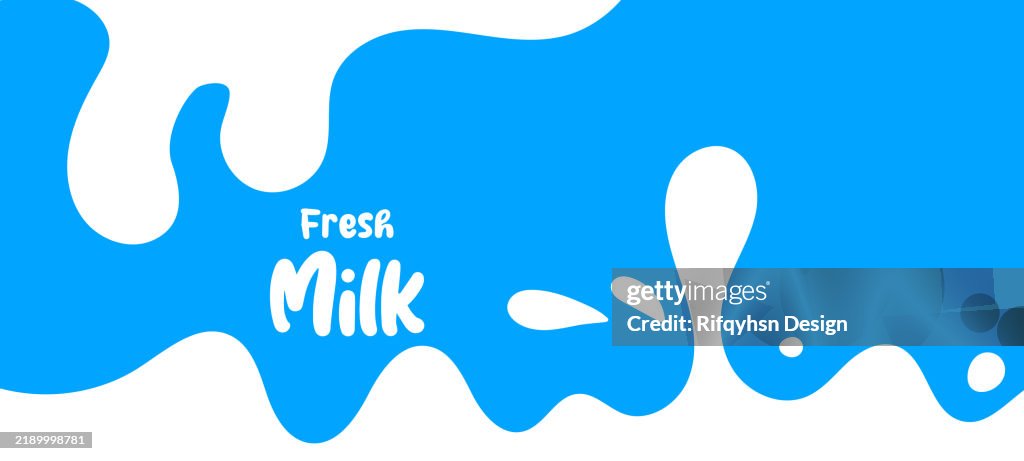 Abstract water splash blue and white background. Milk splash frame pattern. Yogurt or dairy cream wave border with drops