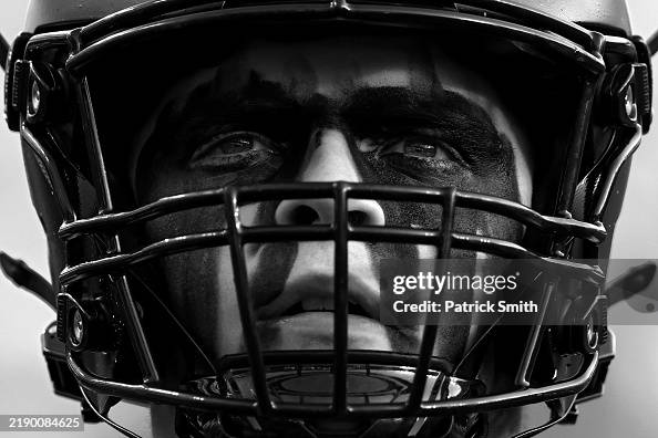 Tyler Rafferty Football Defensive lineman Tyler Rafferty of the Army Black Knights looks on ...