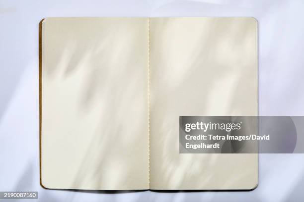 open note pad on white background - blank notepad stock pictures, royalty-free photos & images