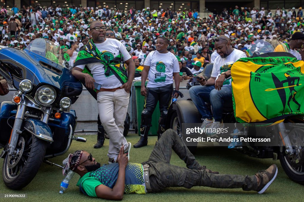Mk Rally Bikers wait for former South African President Jacob Zuma to arrive ...