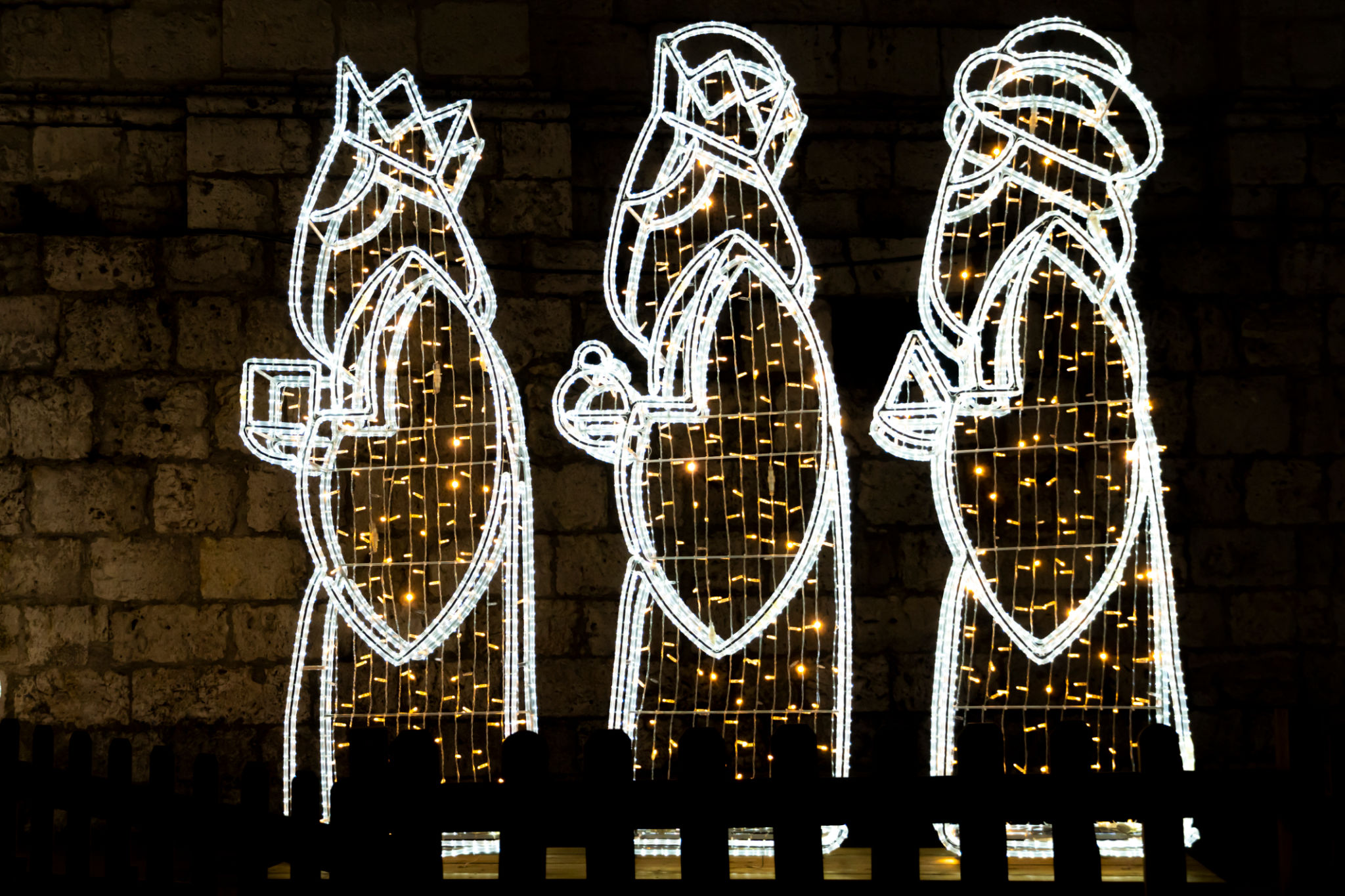 Three Wise Men (Tres Reyes Magos) who come bearing gifts for the children. Three Wise Men (Tres Reyes Magos) who come bearing gifts for the children.