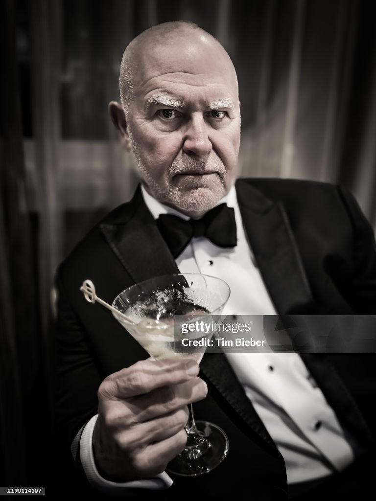 Man in tuxedo with martini
