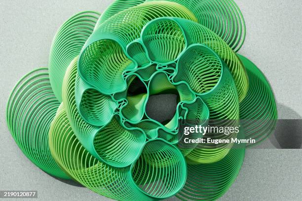 green circular structure symbolizing sustainability and esg goals - regras imagens e fotografias de stock