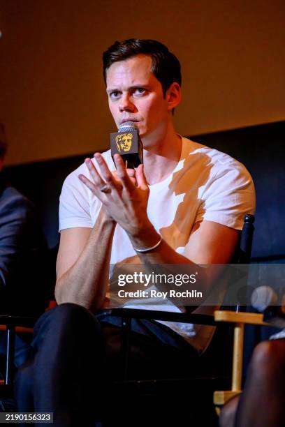Bill Skarsgård discusses "Nosferatu" during a BAFTA screening at AMC Lincoln Square Theater on December 15, 2024 in New York City.