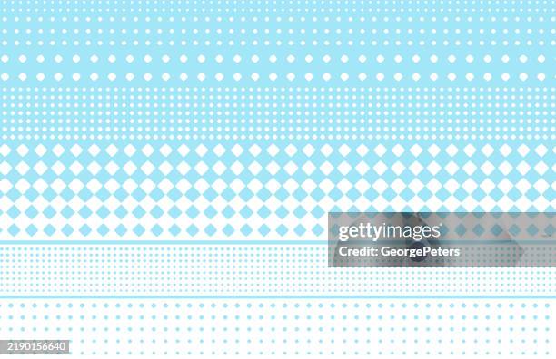 seamless background with rows of horizontal halftone dots - horizontal bar graph stock illustrations