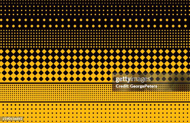 seamless background with rows of horizontal halftone dots - horizontal bar graph stock illustrations