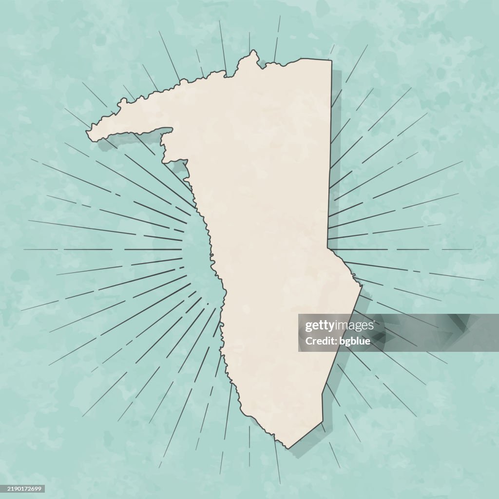 Greenville County, South Carolina. Map in retro vintage style - Old textured paper