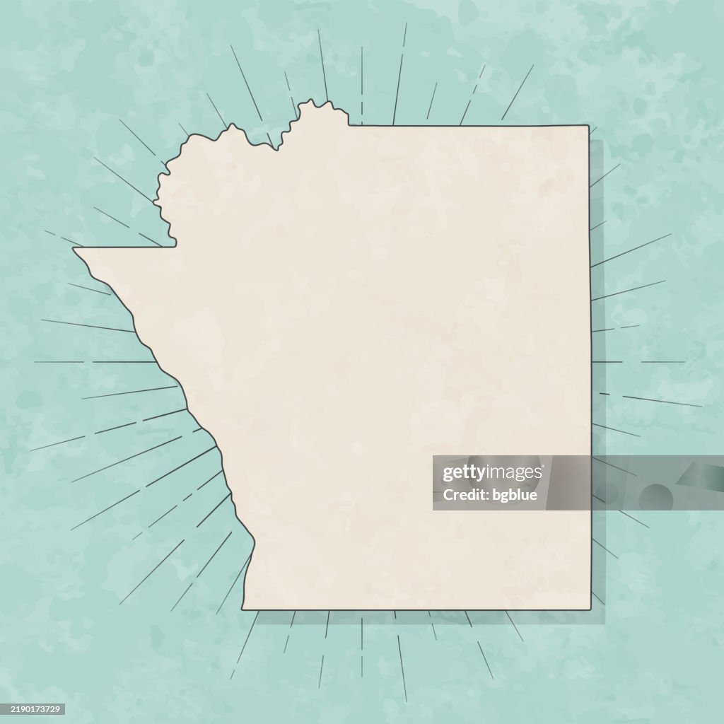 La Crosse County, Wisconsin. Map in retro vintage style - Old textured paper