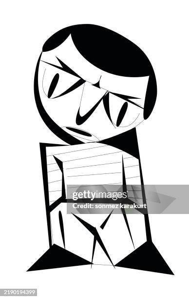 problem child - boy hands in pockets stock illustrations