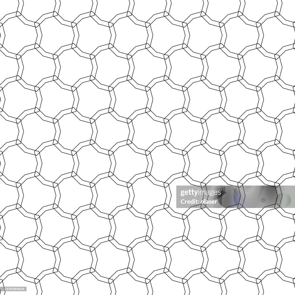 Geometric Pattern Featuring Interlocking Hexagons Ideal For Modern ...