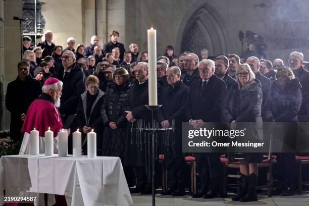 German President, Frank-Walter Steinmeier, German Chancellor Olaf Scholz , Minister President of the German Federal State of Saxony-Anhalt, Reiner...