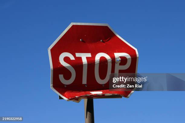 Stop Sign Damage 599 Damaged Stop Sign Stock Photos, High-Res Pictures, and Images ...