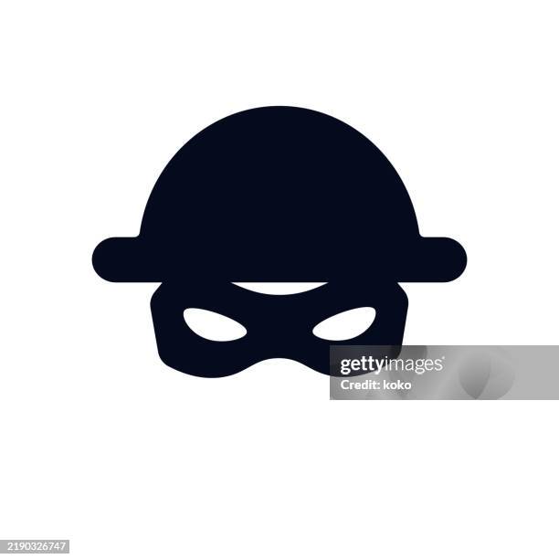 illustrations, cliparts, dessins animés et icônes de icône criminelle. violation de données, voleur, pirate informatique. - malfaiteur