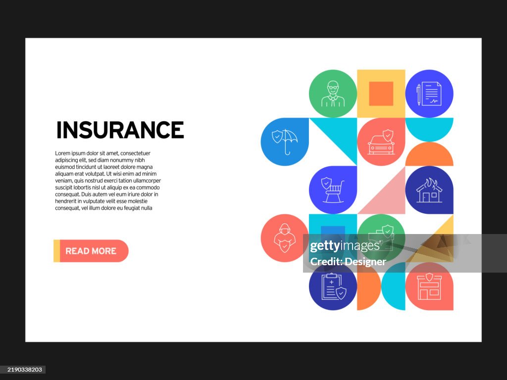 Insurance Protection Section Insurance And Protection Related Vector Illustration Safety Assurance ...