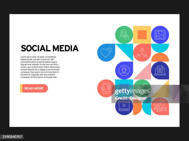 social media related vector illustration. content, followers, like, story, sharing, influencer - web content accessibility stock illustrations