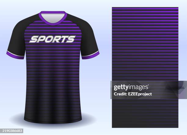 illustrations, cliparts, dessins animés et icônes de conception de maillot de football. modèle de maillot de football. maquette de sport de maillot. design sportswear. - tenue de football