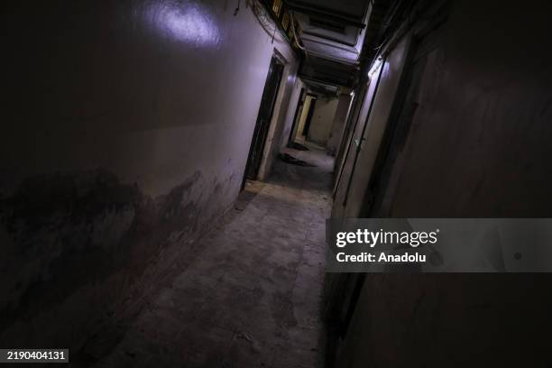 View from a torture and intelligence center in Damascus, Syria revealing the brutality of the Assad regime after the collapse of the 61-year-old...