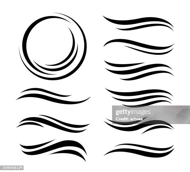 Curvy Design Element Abstract Curved Lines Design Elements High-Res Vector Graphic - Getty ...
