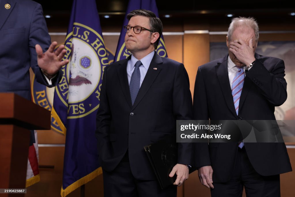 Rep Conference U.S. Speaker of the House Rep. Mike Johnson and House Majority Leader ...