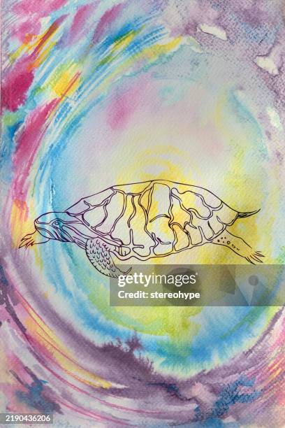 ilustraciones, imágenes clip art, dibujos animados e iconos de stock de portal de tortugas - turtle coming out of shell