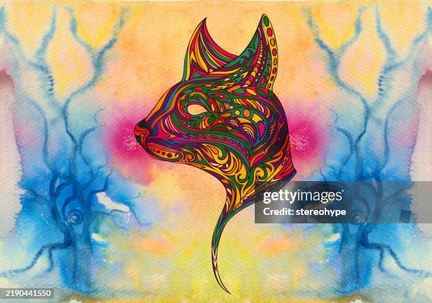 thunder cat - light breaking through stock illustrations