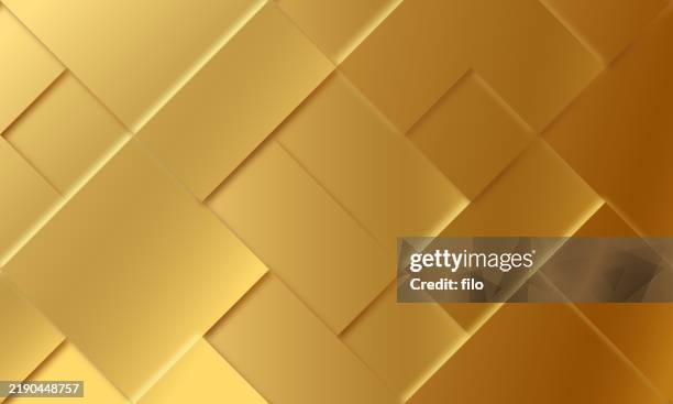 stockillustraties, clipart, cartoons en iconen met gold elegant layered tile abstract background pattern - elite