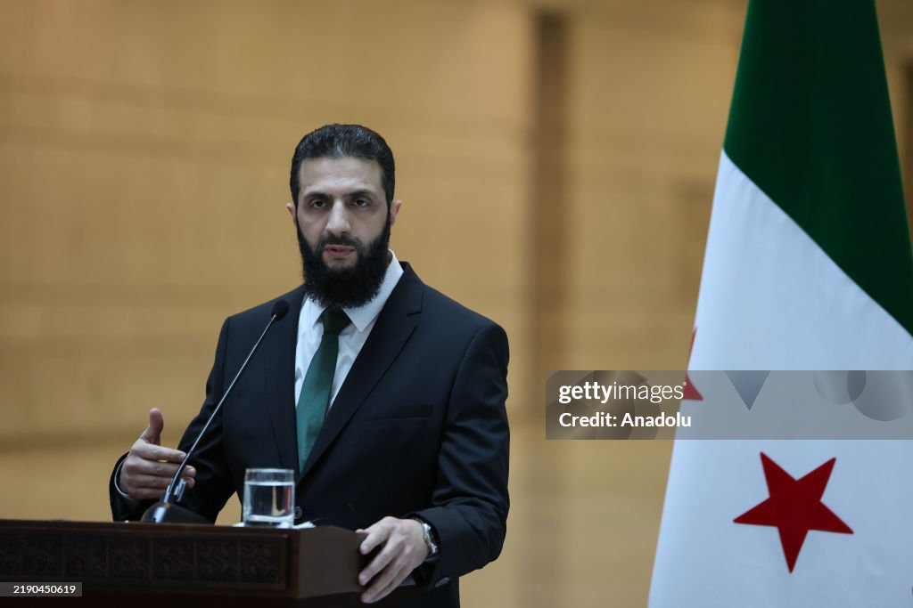 Leader of new Syrian administration, Ahmed al Sharaa...