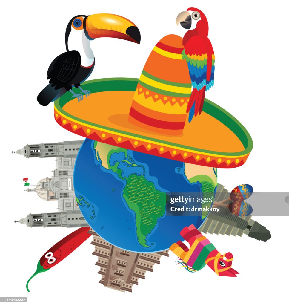 Mexico Sombrero and Symbols