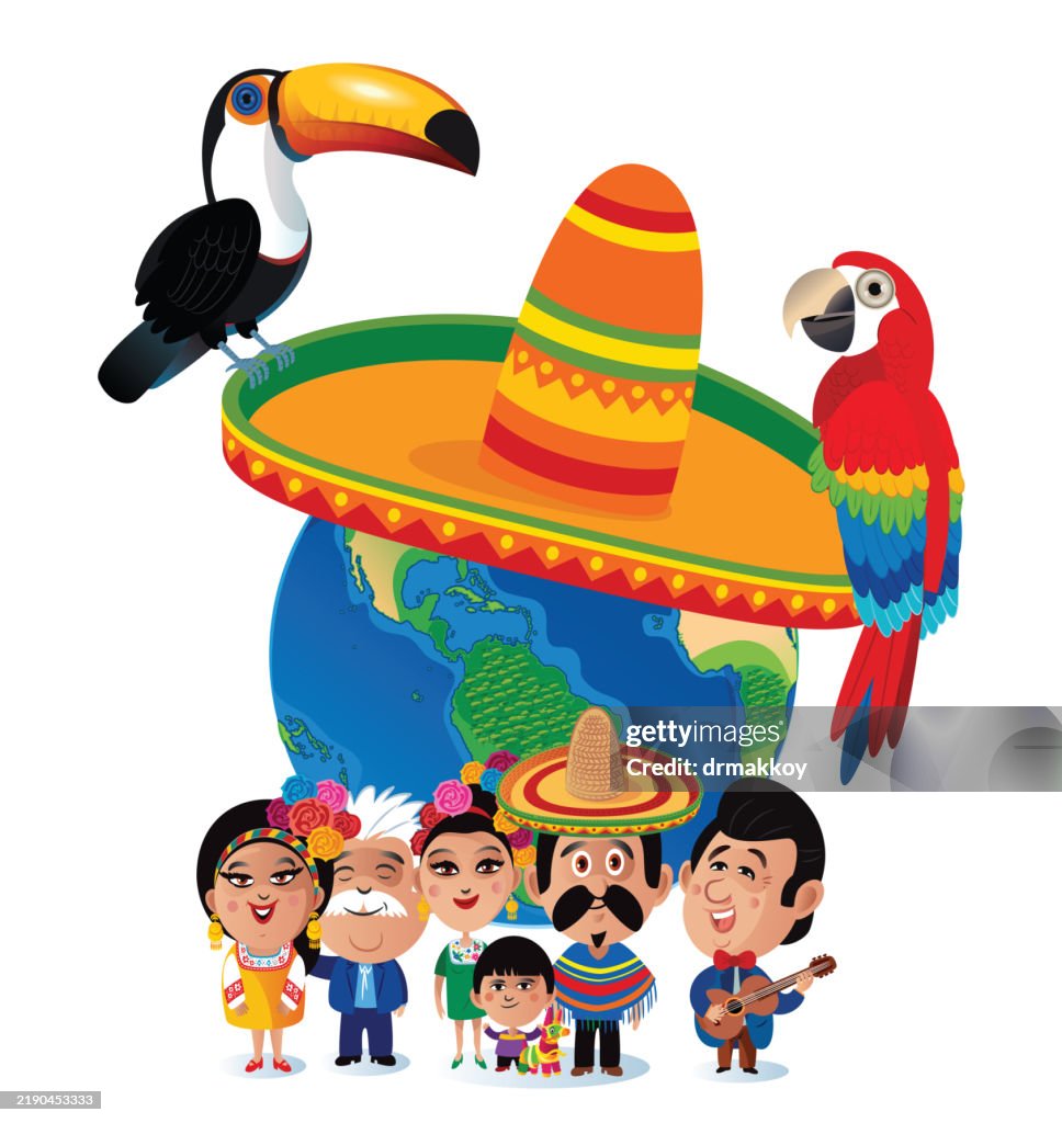 Mexico Sombrero and Symbols